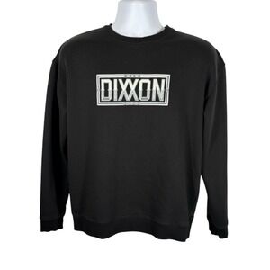 Dixxon Women's Sweatshirt Ground Up Customs Fleece Large Black Crewneck - 1144
